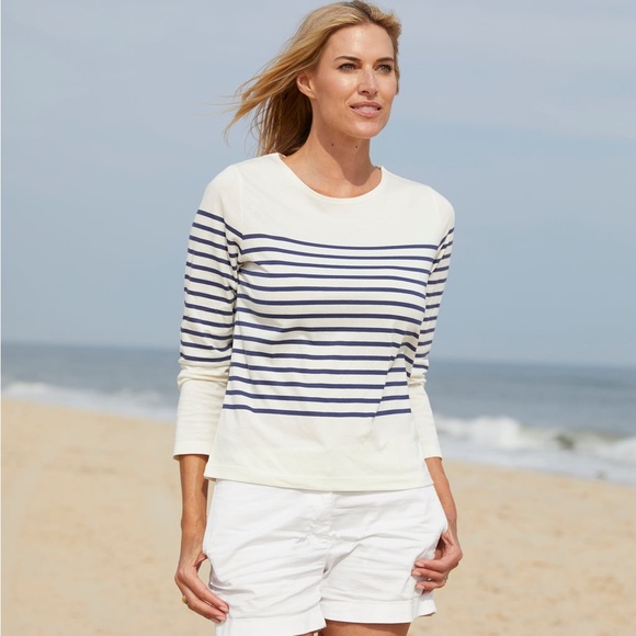 The Striped Sheep Tops - The Striped Sheep The Pablo - Marshmallow/Navy